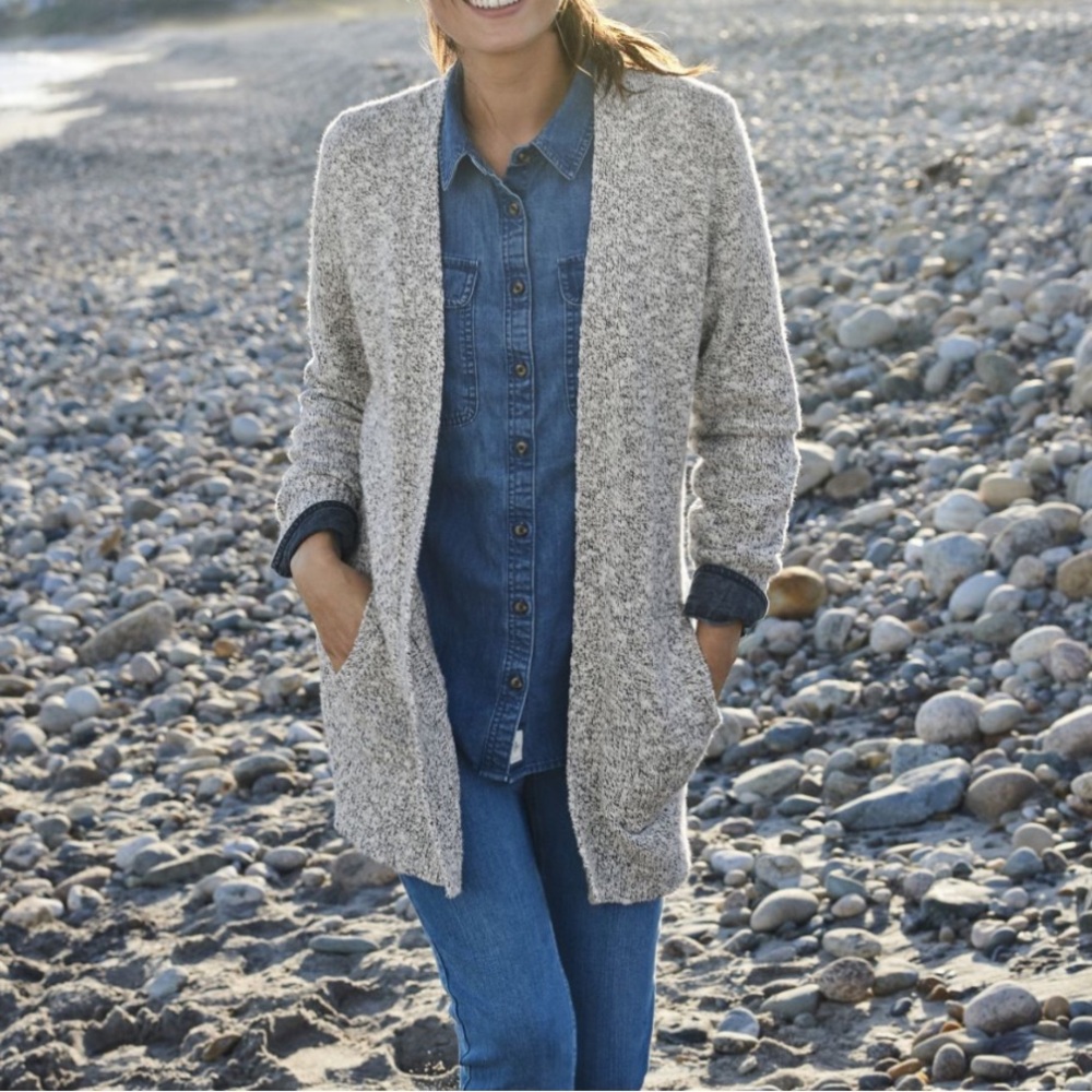 LLBean Open Ragg Cardigan Soft Cotton size XL - Picture 14 of 14